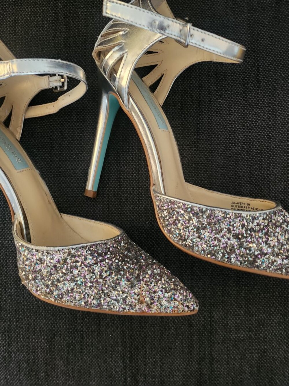 Betsey Johnson size 8 Glittery Avery  Heels